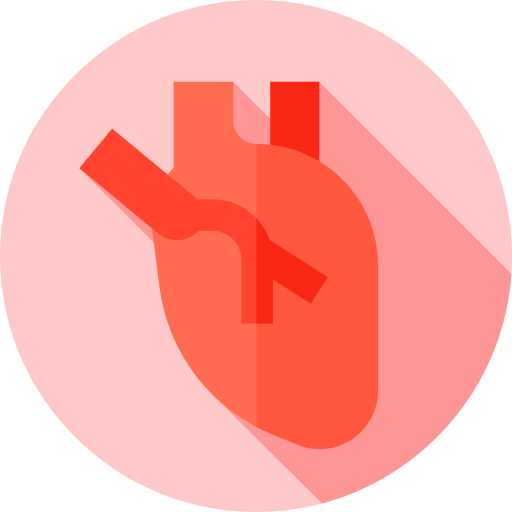 Heart organ Flat Circular Flat icon