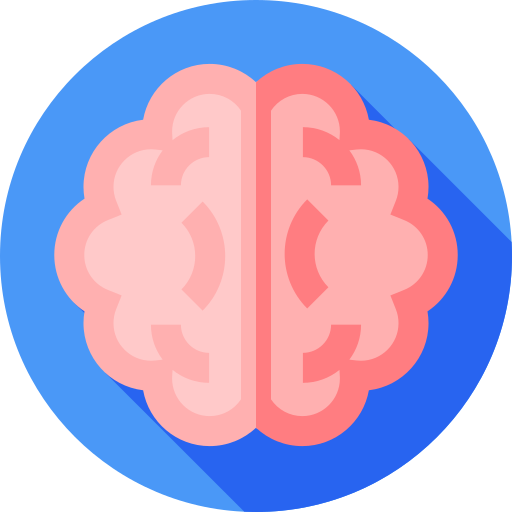 Brains Flat Circular Flat icon