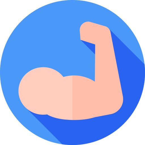 Biceps Flat Circular Flat icon