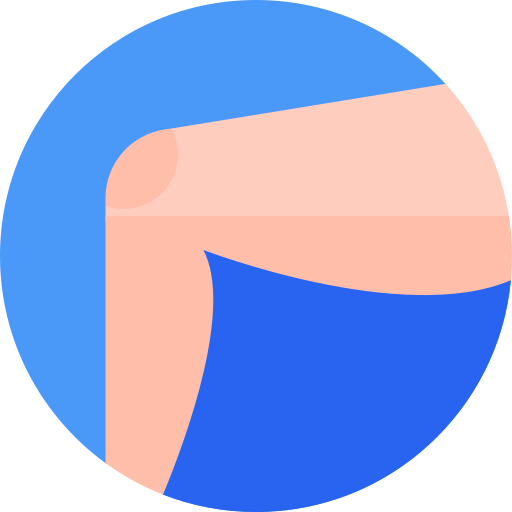 Thighs Flat Circular Flat icon