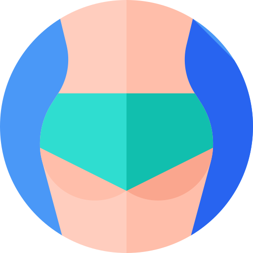 엉덩이 Flat Circular Flat icon