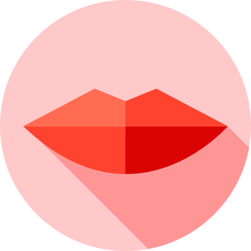 Lips Flat Circular Flat icon