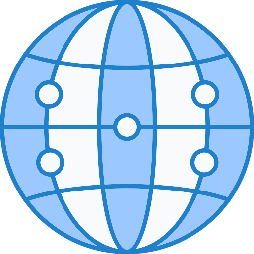 rete del globo Generic Blue icona