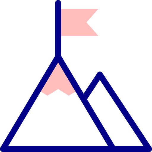 山 Detailed Mixed Lineal color icon