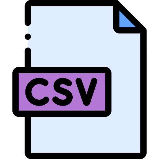 csv Detailed Rounded Lineal color icon