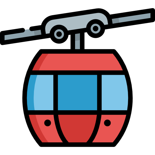 Cable car cabin Special Lineal color icon