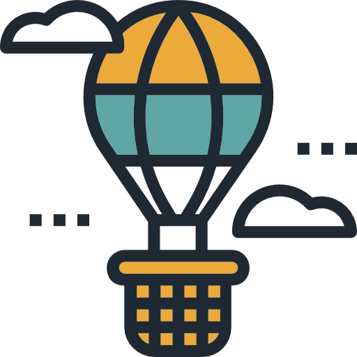 Hot air balloon Becris Lineal color icon