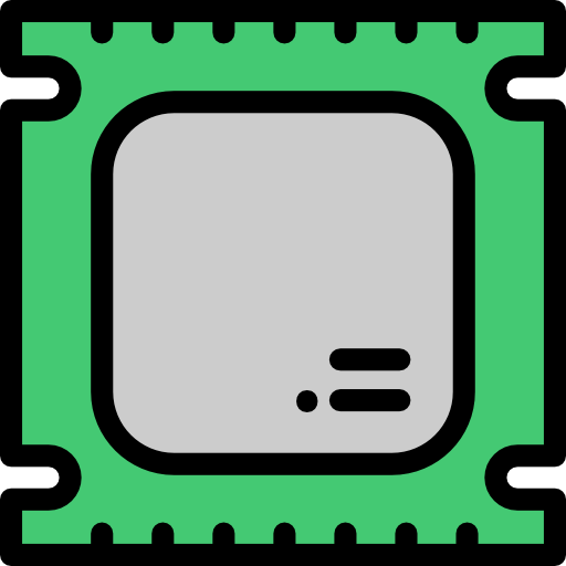 Cpu Detailed Rounded Lineal color icon