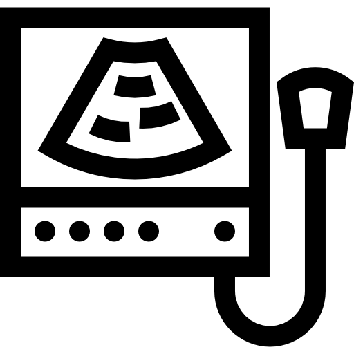 Ultrasonography Basic Straight Lineal icon