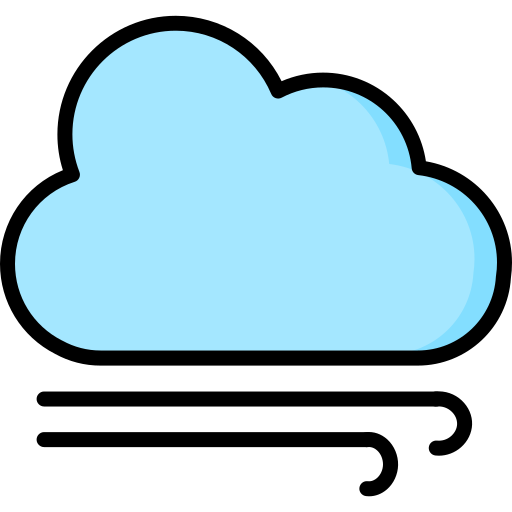 wind Generic Outline Color icon