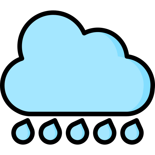 Rain Generic Outline Color icon