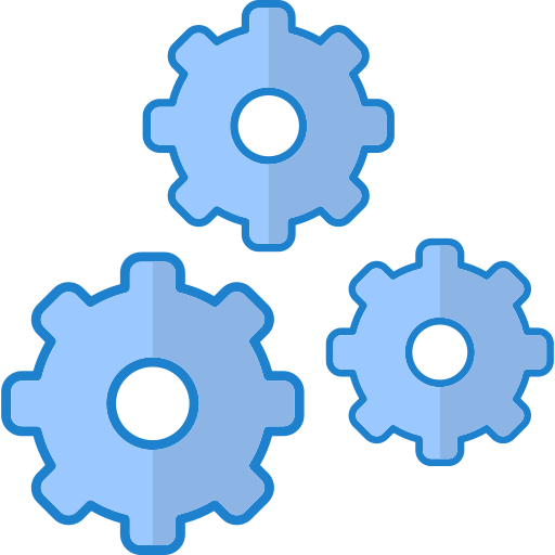 Cog wheel Generic Blue icon