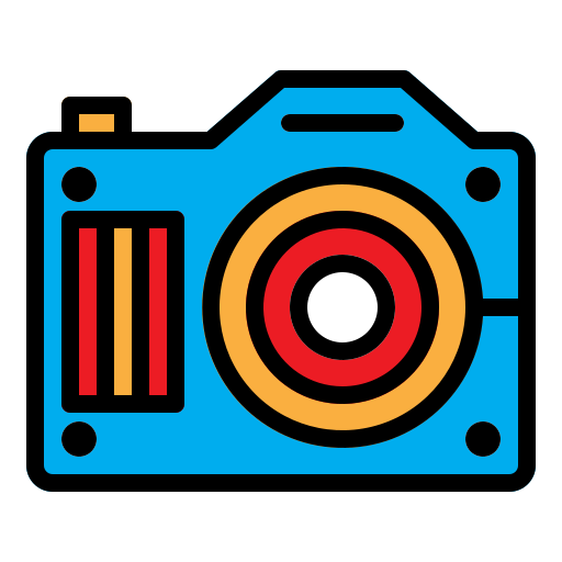카메라 Generic Outline Color icon