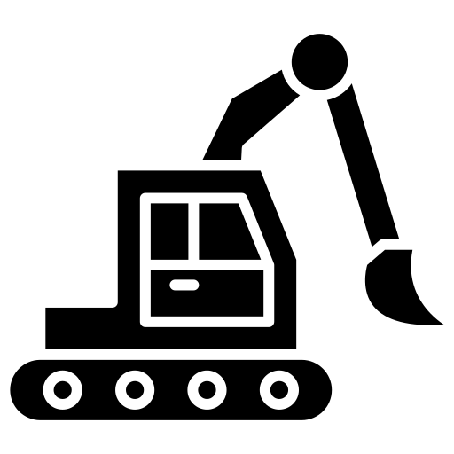 escavadora Generic Glyph Ícone