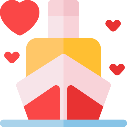 cruise schip Basic Rounded Flat icoon