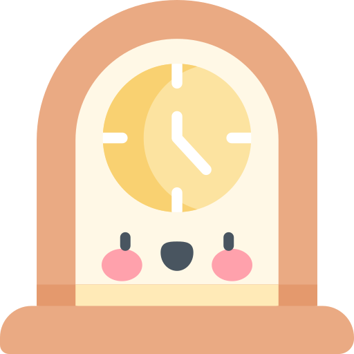 Table clock Kawaii Flat icon