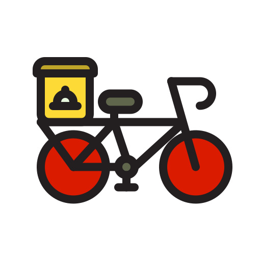 bicicleta de reparto Generic Outline Color icono