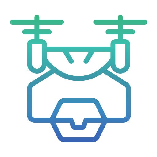 consegna con droni Generic Gradient icona