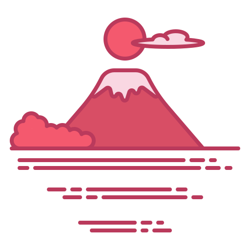 góra fudżi Generic Outline Color ikona