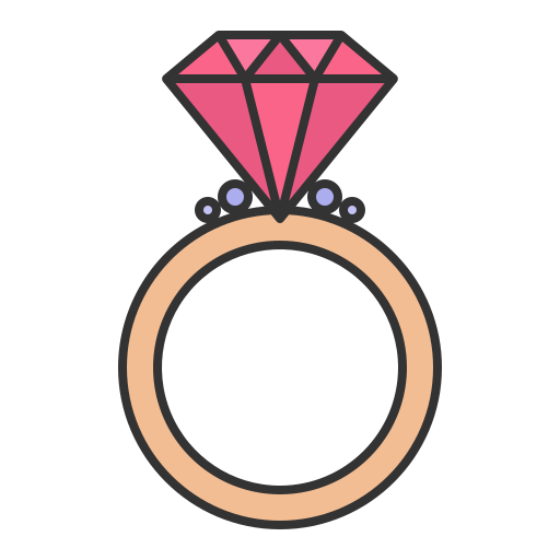 кольцо с бриллиантом Generic Outline Color иконка