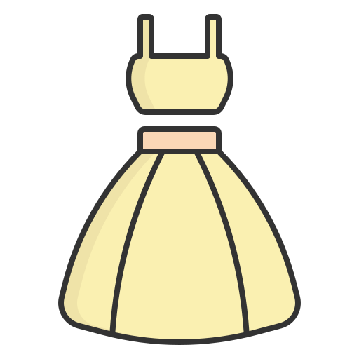 イブニングドレス Generic Outline Color icon