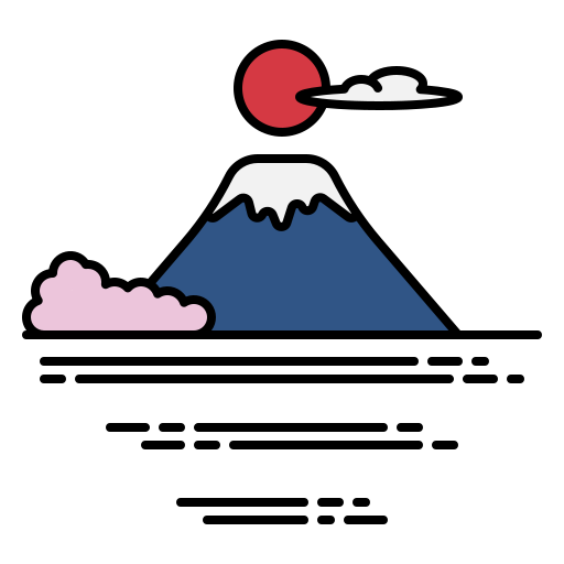 montaña fuji Generic Outline Color icono