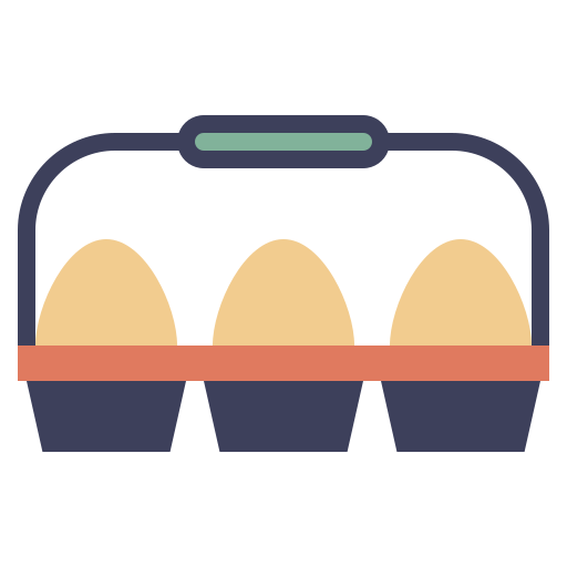 Картонная упаковка для яиц Generic Flat иконка