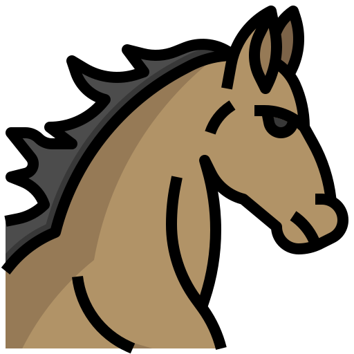 Лошадь Generic Outline Color иконка