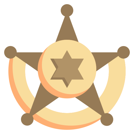 insignia del sheriff Generic Flat icono