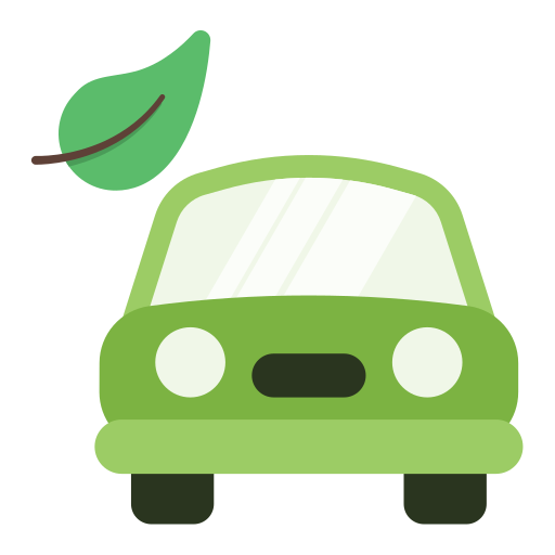 samochód ekologiczny Generic Flat ikona