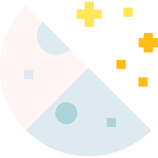 Half moon Basic Straight Flat icon