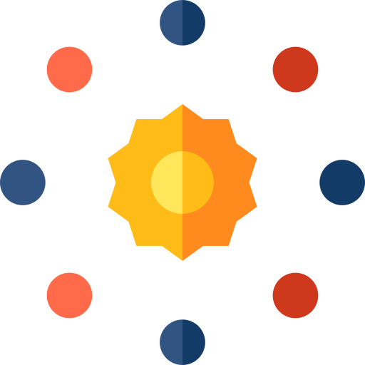 태양계 Basic Straight Flat icon