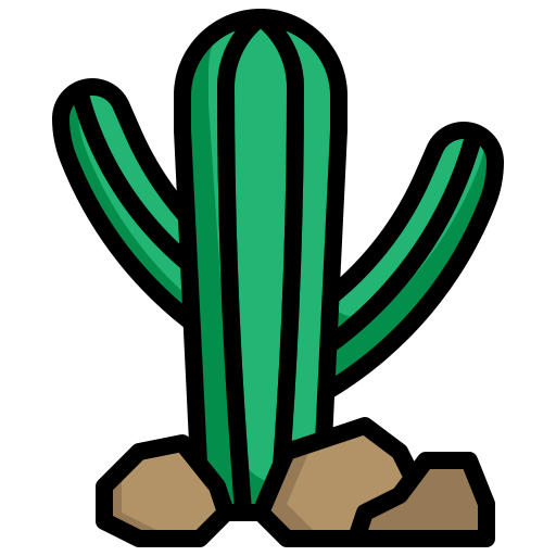 cactus Generic Outline Color icoon