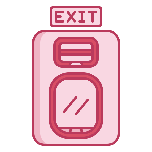 salida de emergencia Generic Outline Color icono