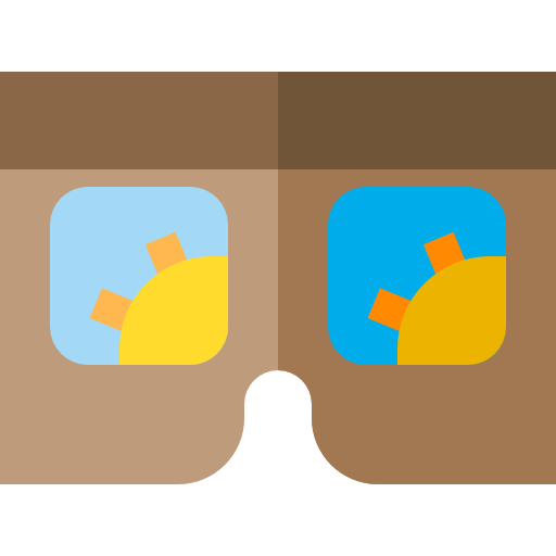 okulary wirtualnej rzeczywistości Basic Straight Flat ikona