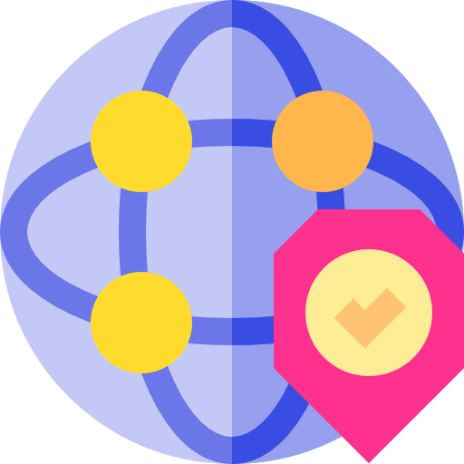 Secured network Basic Straight Flat icon