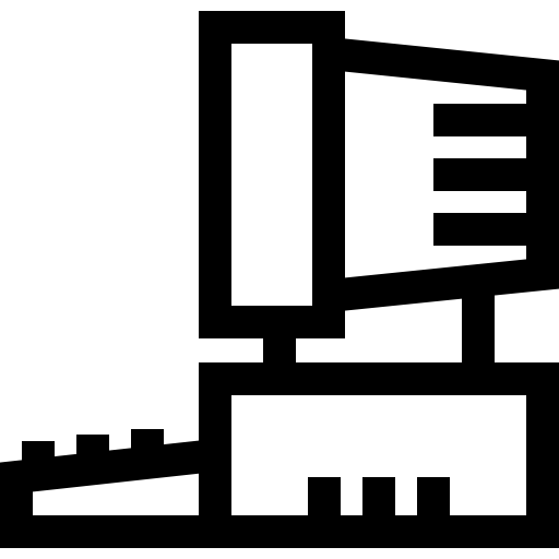 컴퓨터 Basic Straight Lineal icon