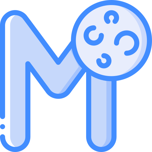 letra m Basic Miscellany Blue icono