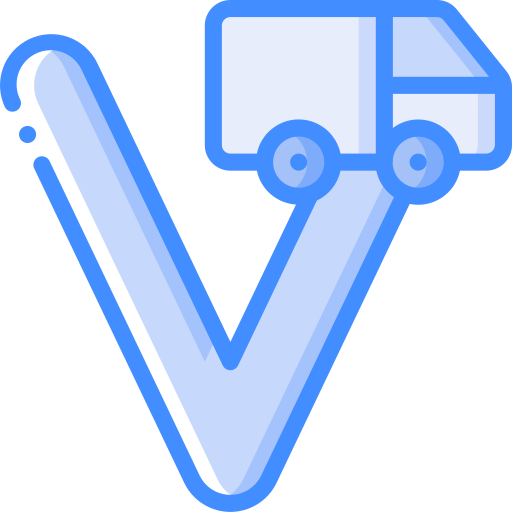 Letter v Basic Miscellany Blue icon