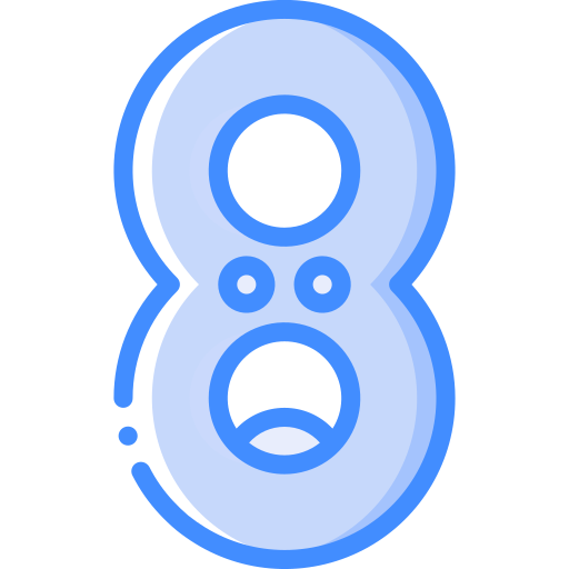 numer 8 Basic Miscellany Blue ikona