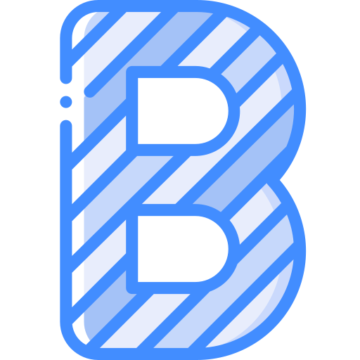 litera b Basic Miscellany Blue ikona