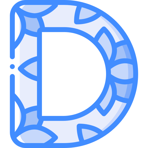 buchstabe d Basic Miscellany Blue icon
