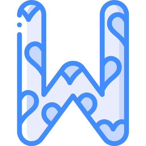 letter w Basic Miscellany Blue icoon