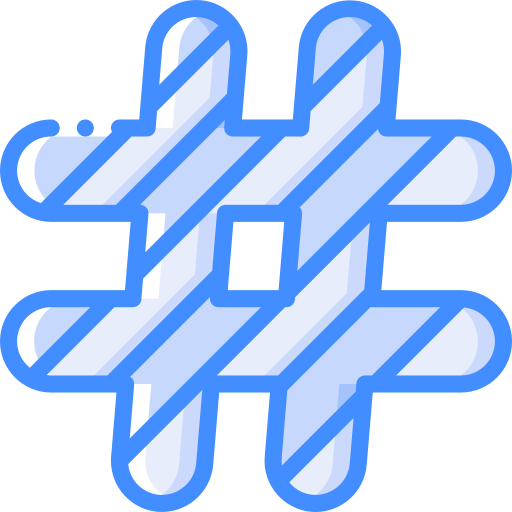 hashtag Basic Miscellany Blue icona