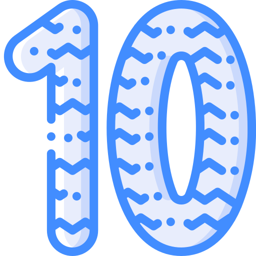 Number 10 Basic Miscellany Blue icon