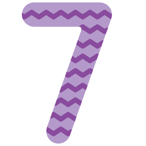 nummer 7 Basic Miscellany Flat icon