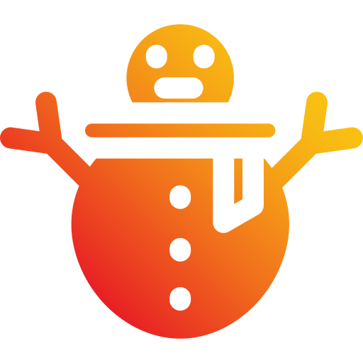 sneeuwman Generic Flat Gradient icoon