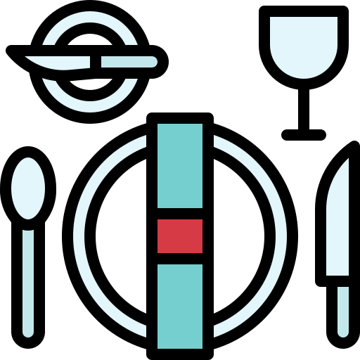 カトラリー Generic Outline Color icon