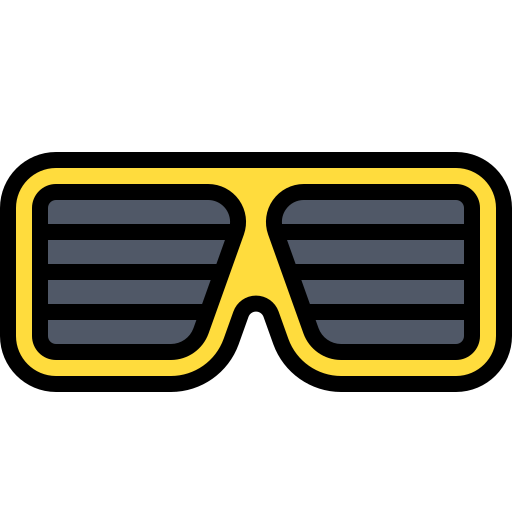 okulary na imprezę Generic Outline Color ikona