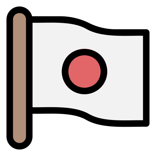 Japan flag Generic Outline Color icon